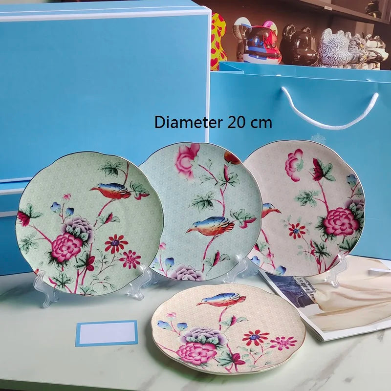 Bone China Dessert Plate Coffee Cup Set