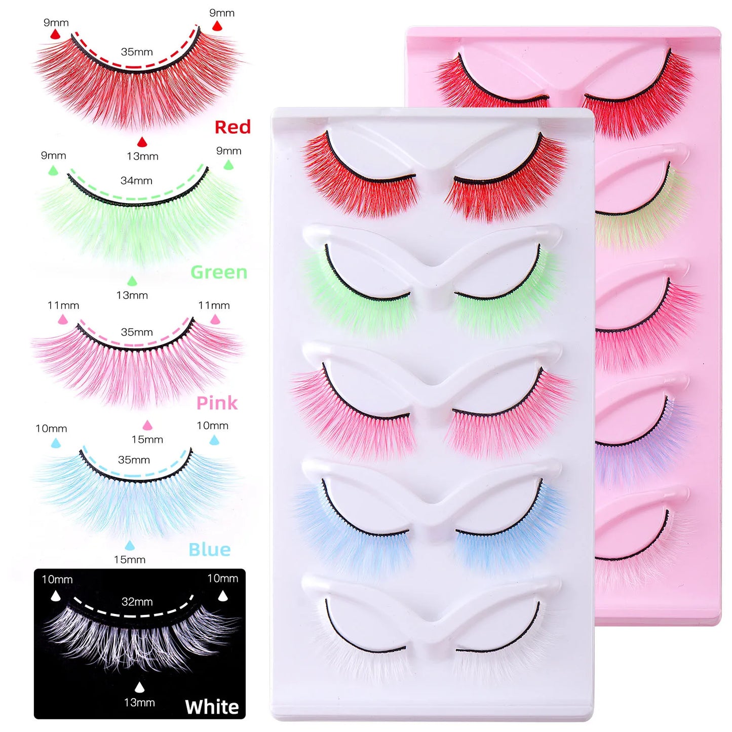 Mix Color Rainbow Eyelashes Set