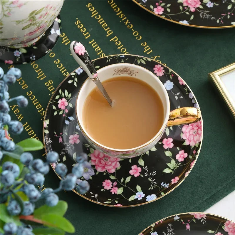 Pastoral Flower Bone China Tea aSet