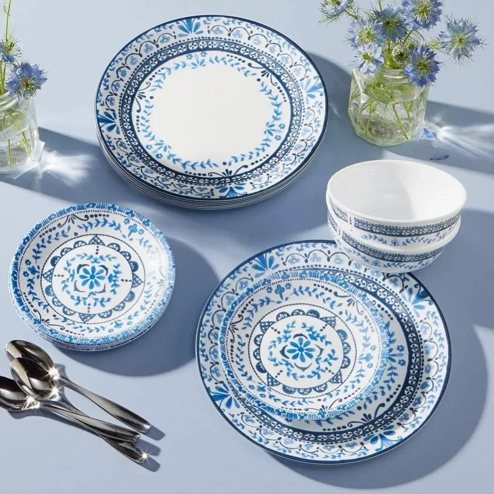 Lightweight Round 4-Pieces 8.5" Glass Salad Plates