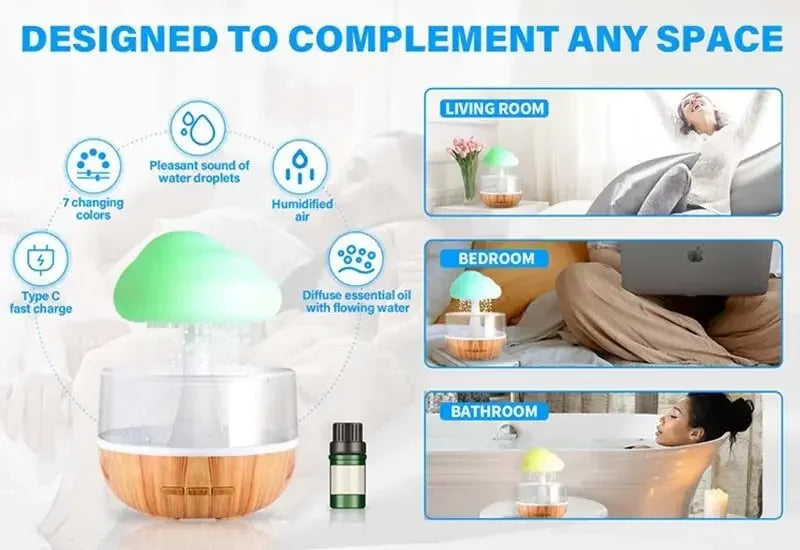Rain Cloud Water Drop Air Humidifier