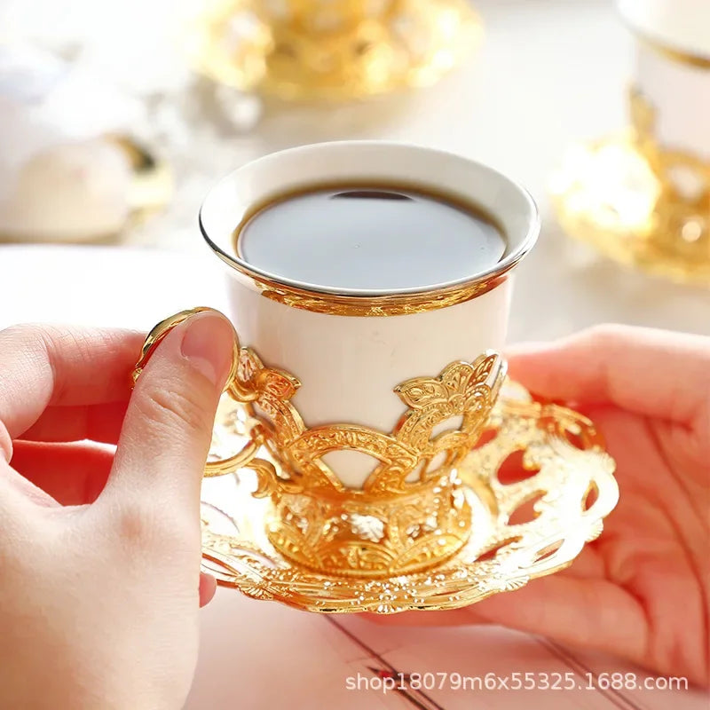 European style gold rim set
