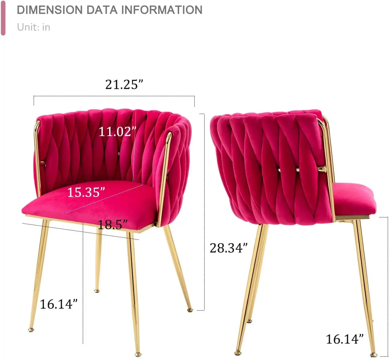 Velvet Dining Chairs Set of 2