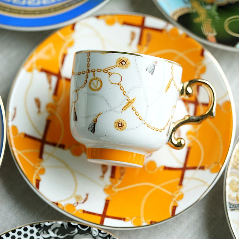 Retro Little Luxury Flower Tea Cup
