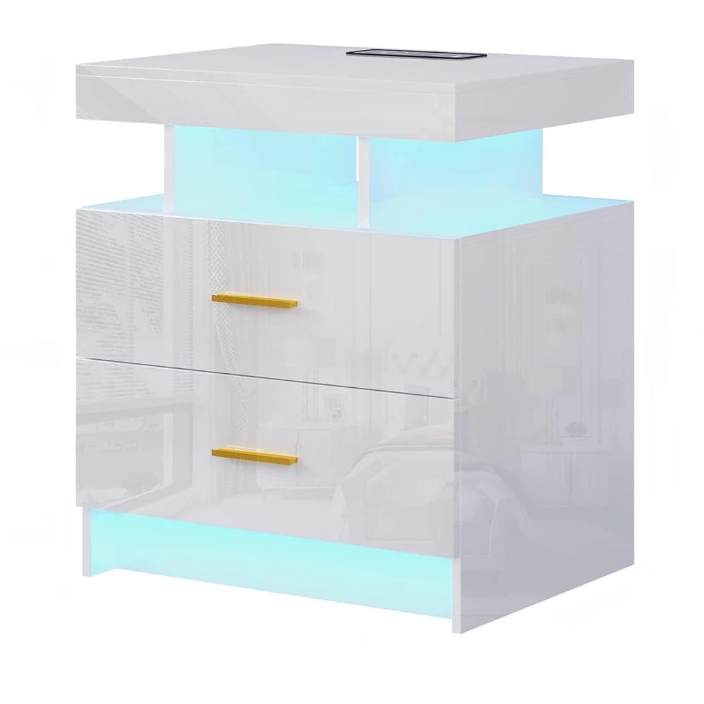 Auto LED Nightstand With Wireless Charging Station