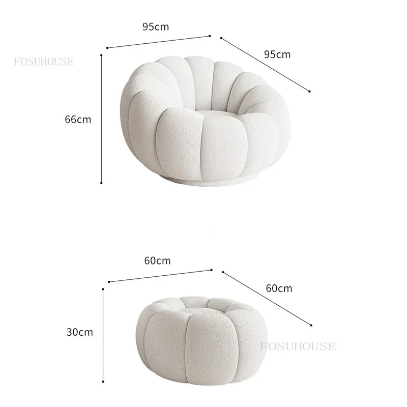 Nordic Fabric Living Room Chairs