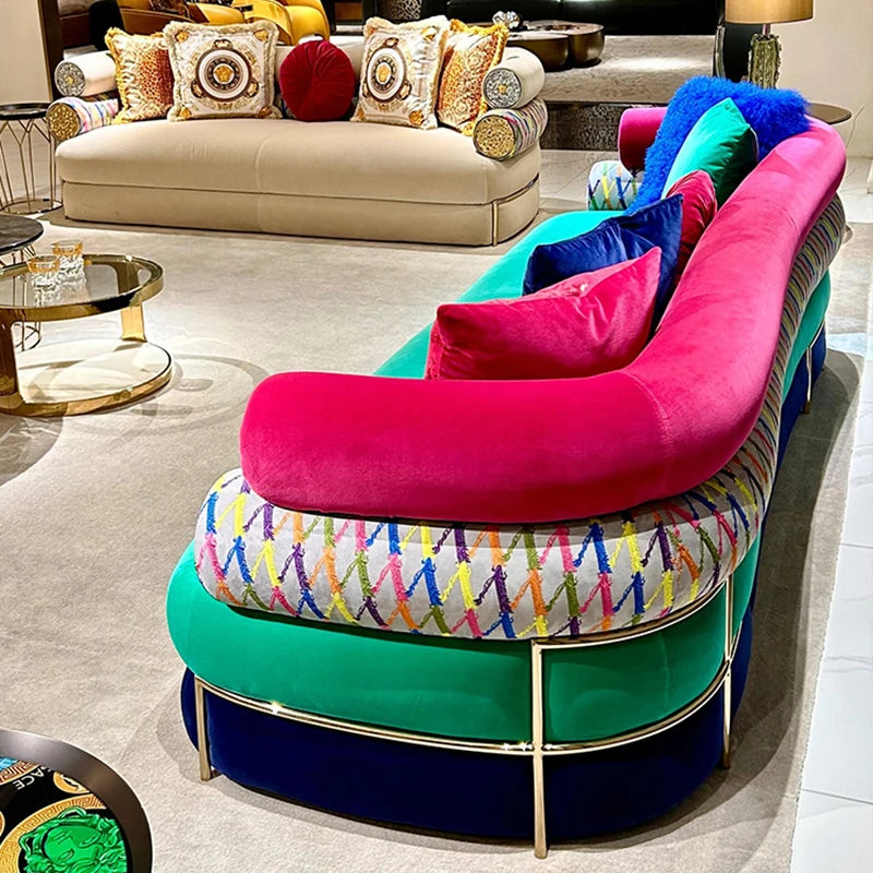 Soft Fancy Unique Sofa Modern Puffs Sofa