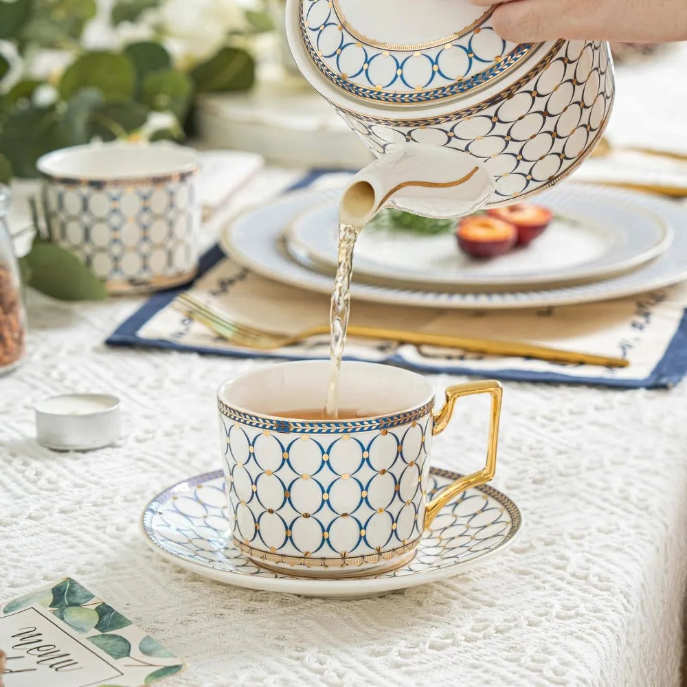 Tea Pot Bone China Tea Cup Sets