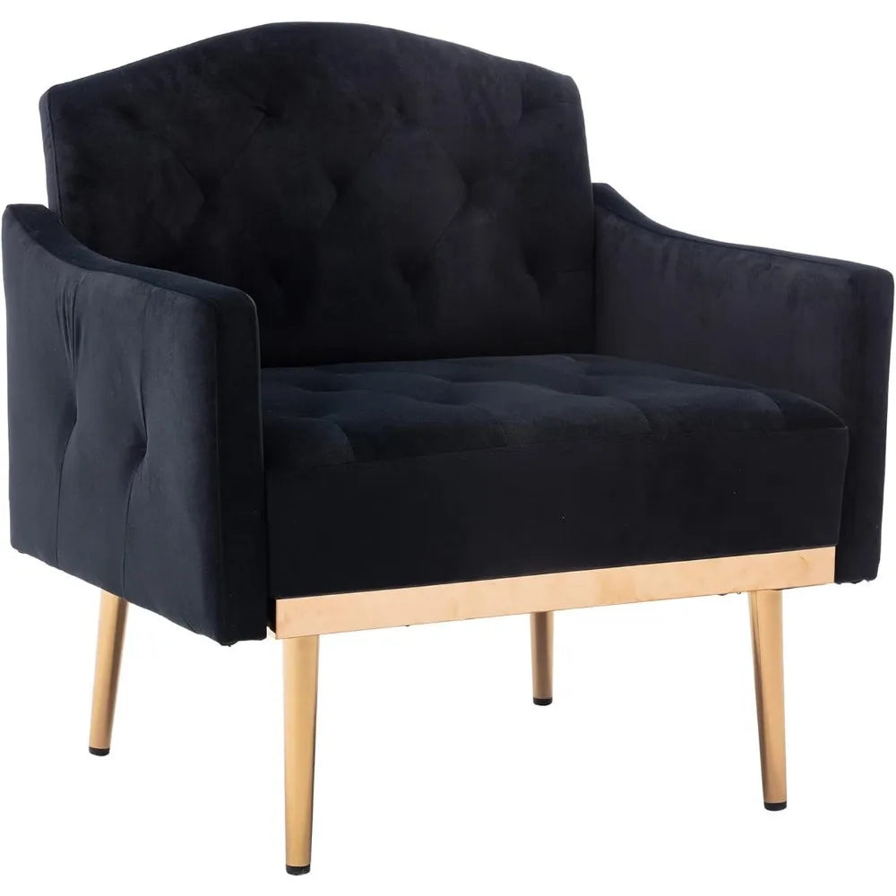 Velvet Accent Chair with Arms for Living Room