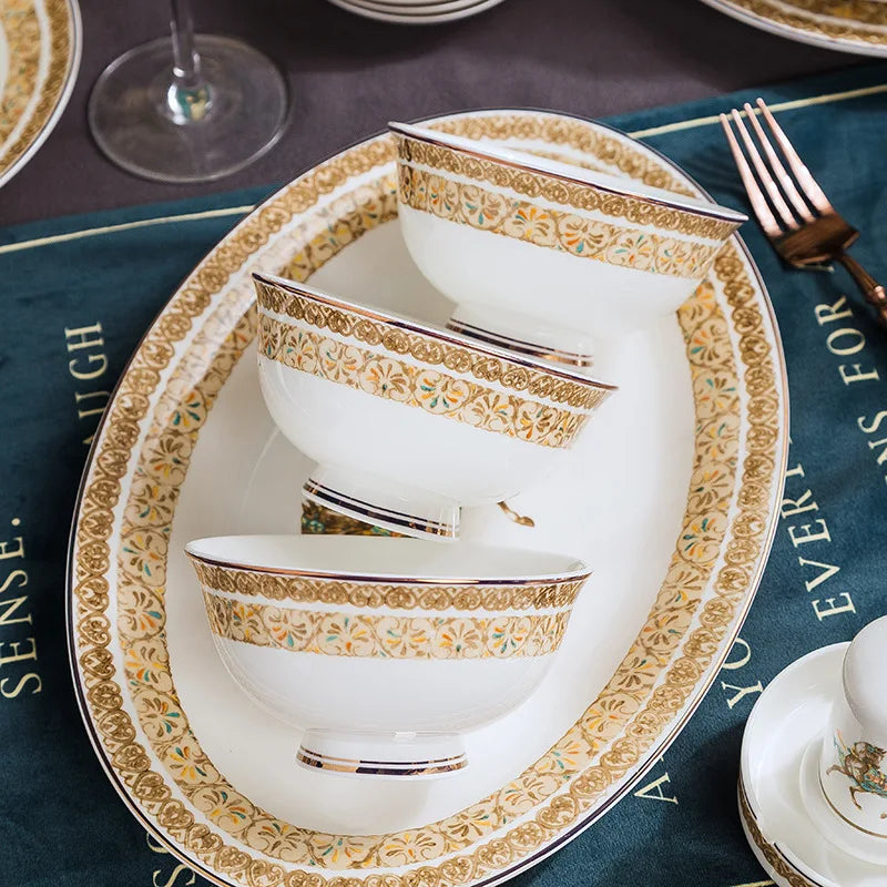 Jingdezhen bone china plate set