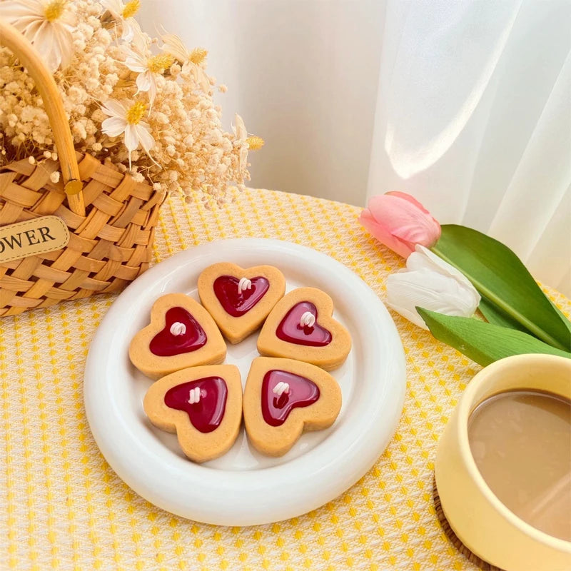 Strawberry Scent Heart Shape Aromatherapy Candles