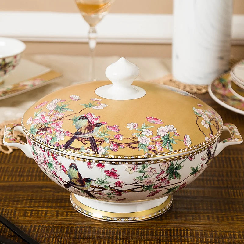 Tporcelain Nordic enamel tableware set