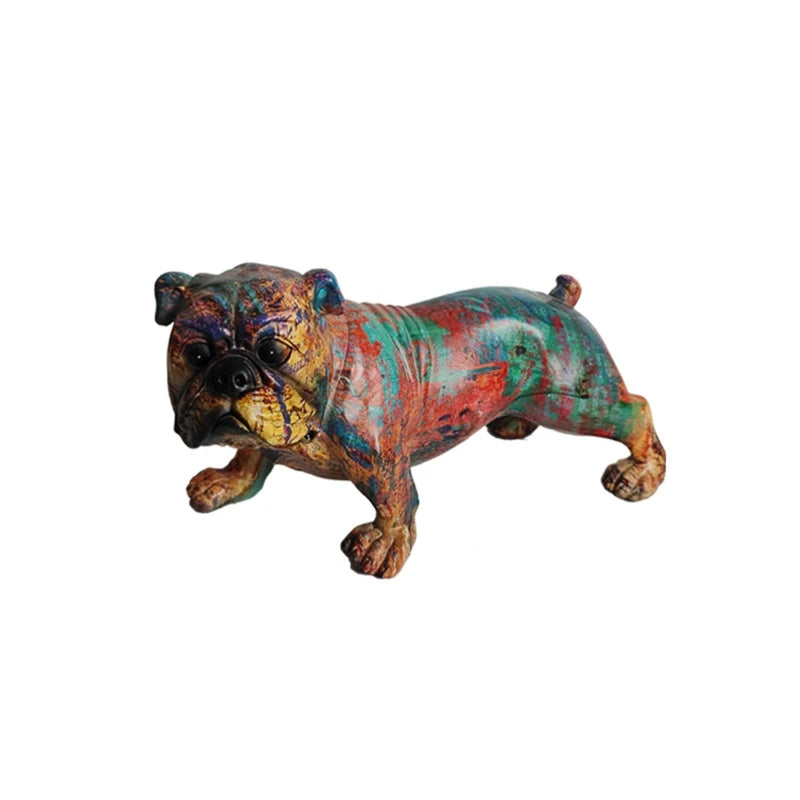 Painted Colorful Art Chihuahua Dog Statue Sculpture