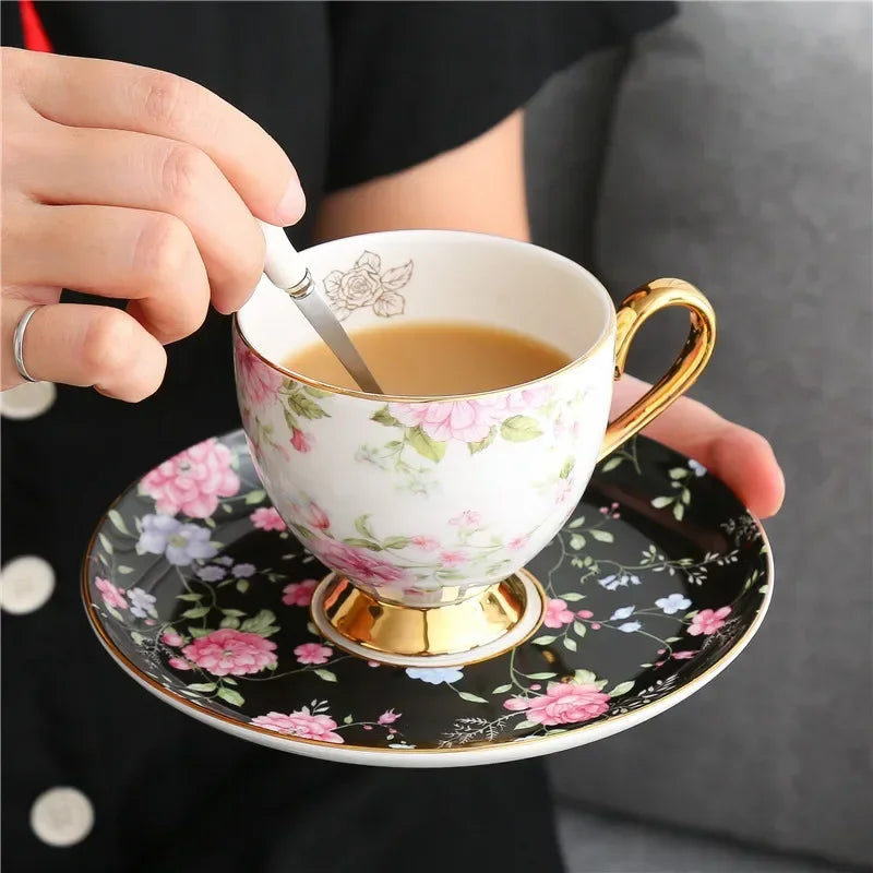 Pastoral Flower Bone China Tea aSet