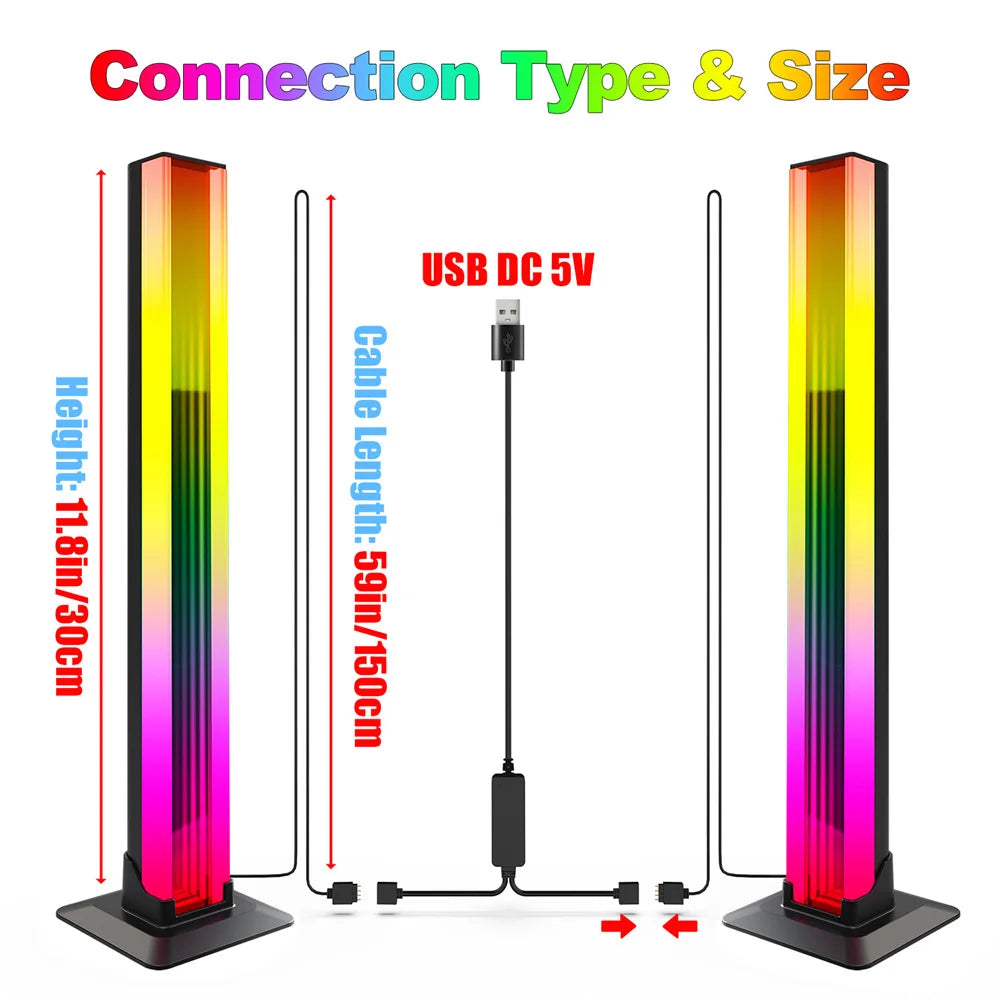 RGB LED Light A Pair Room Decor Abyss Lamp