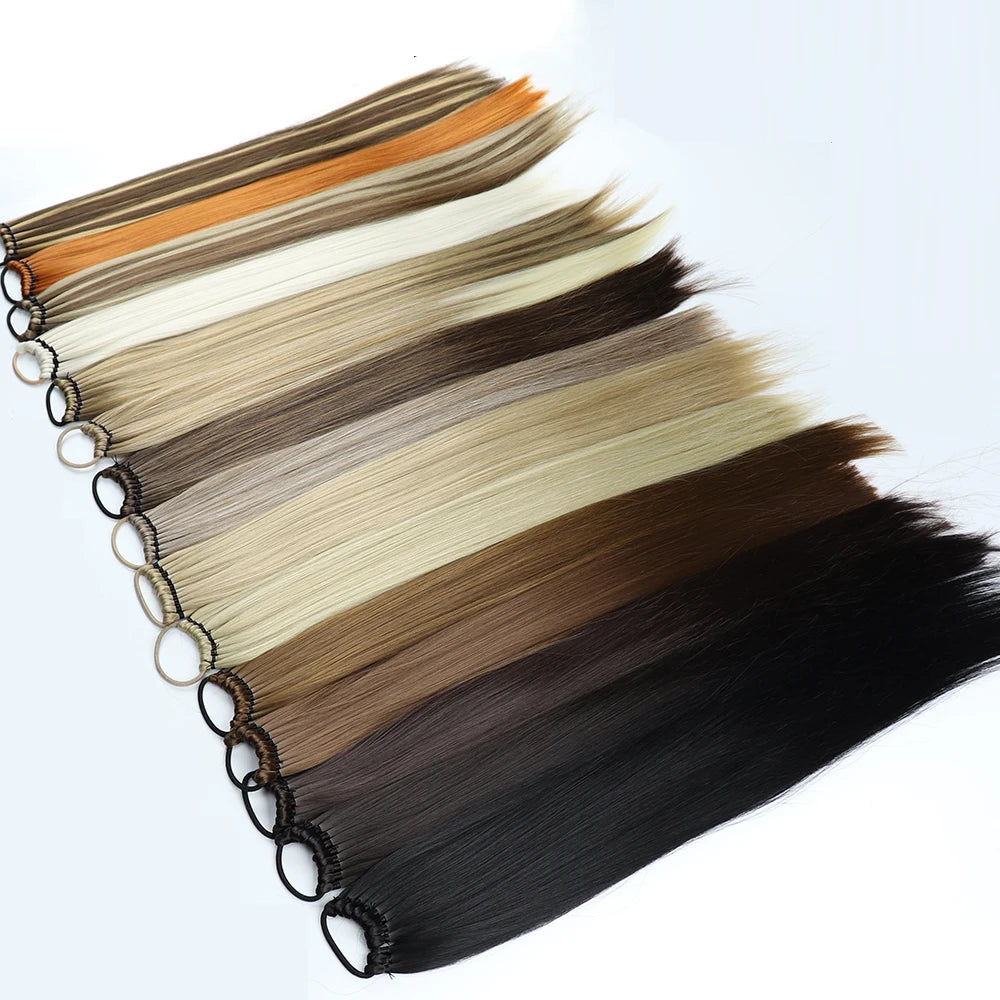 AZQUEEN Synthetic Long Straight Ponytail Hair Extensions