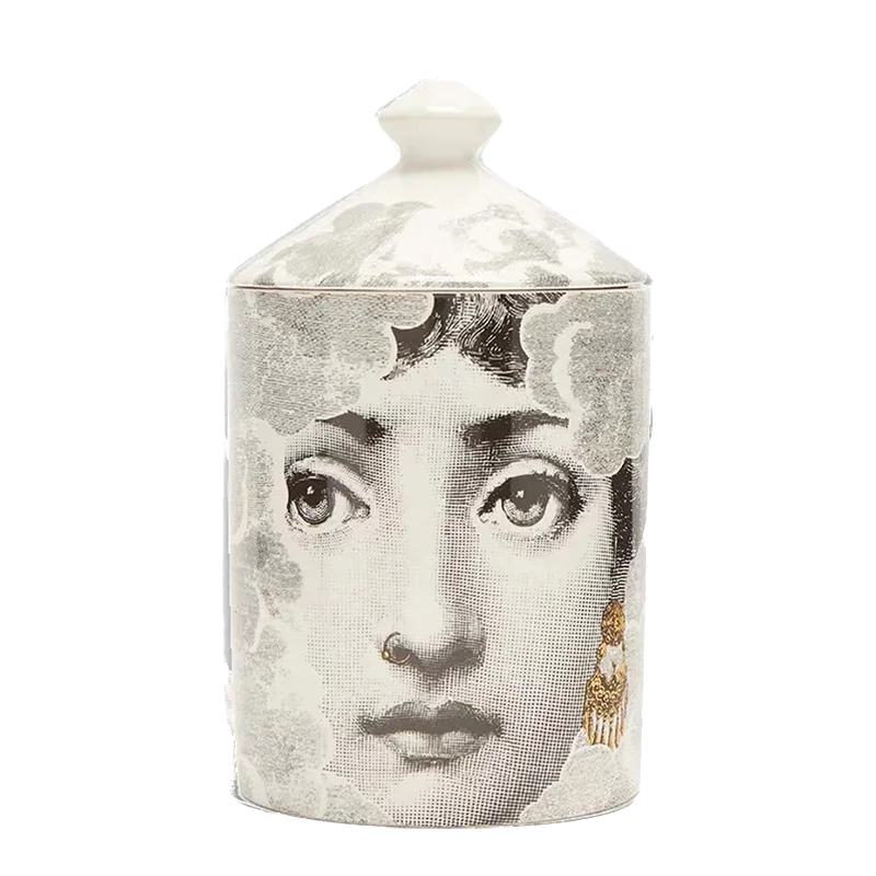 Lady Face DIY Empty Candle Holder Bottle