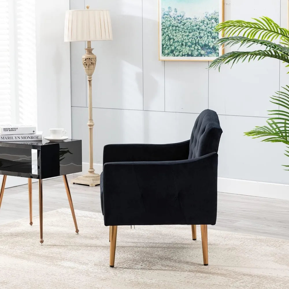 Velvet Accent Chair with Arms for Living Room