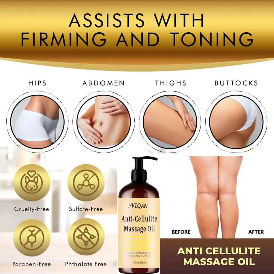Anti Cellulite Massage Oil Infused with Collagen