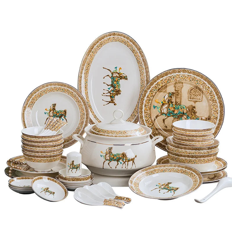 Jingdezhen bone china plate set