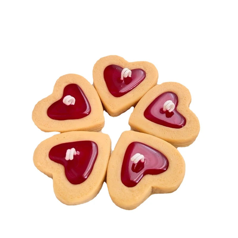 Strawberry Scent Heart Shape Aromatherapy Candles
