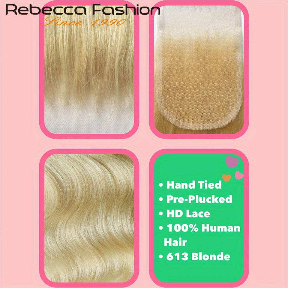 Blonde Human Hair Closure Wig