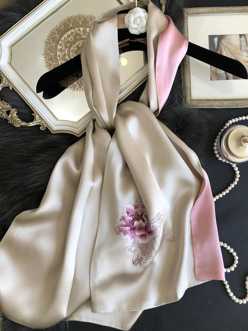 Peony 100% Silk Scarf