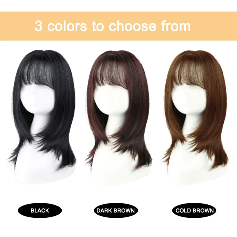 DIFEI short wigs with air bangs