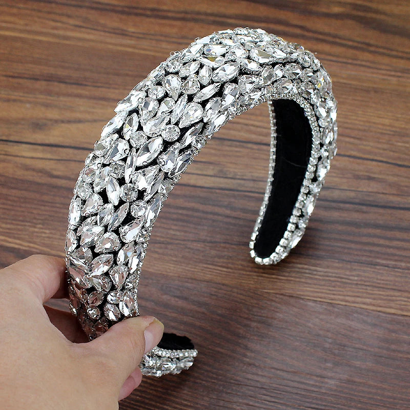 Sparkly Full Clear Crystal Gem Headbands