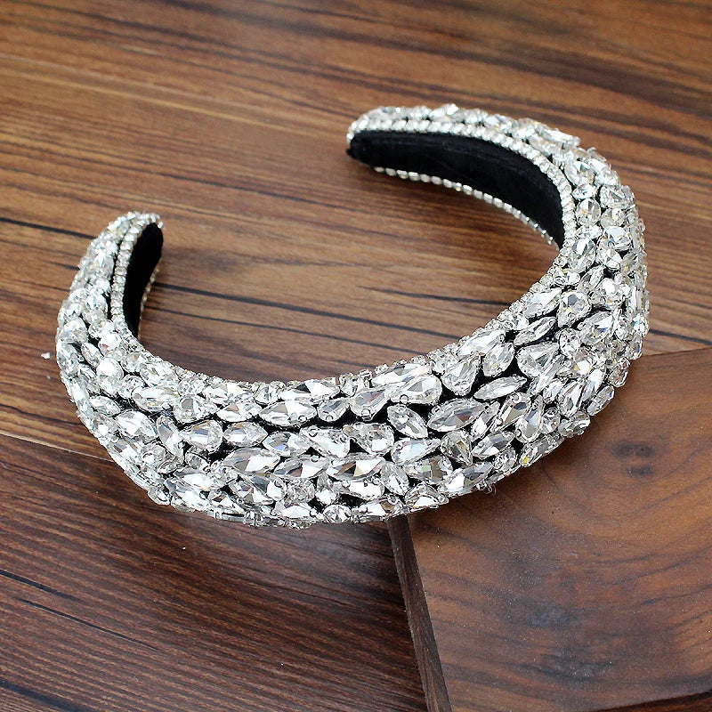 Sparkly Full Clear Crystal Gem Headbands