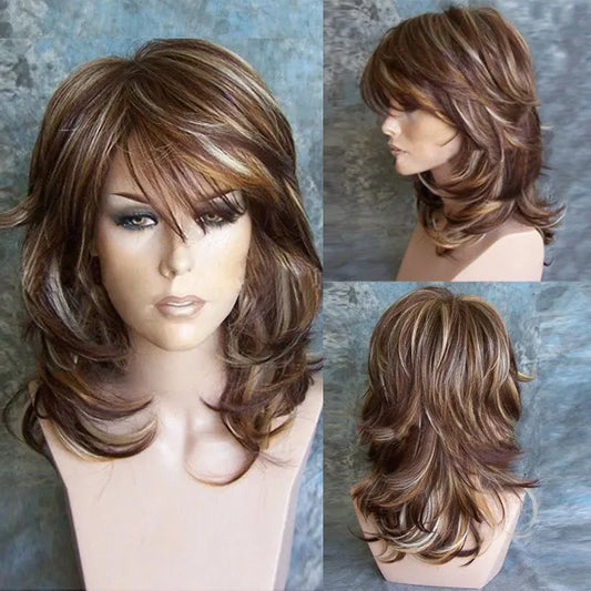 WHIMSICAL W Synthetic Long Natural Wave Wigs