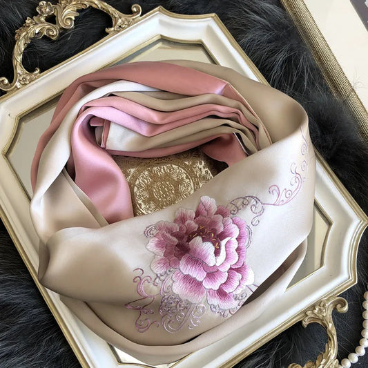 Peony 100% Silk Scarf