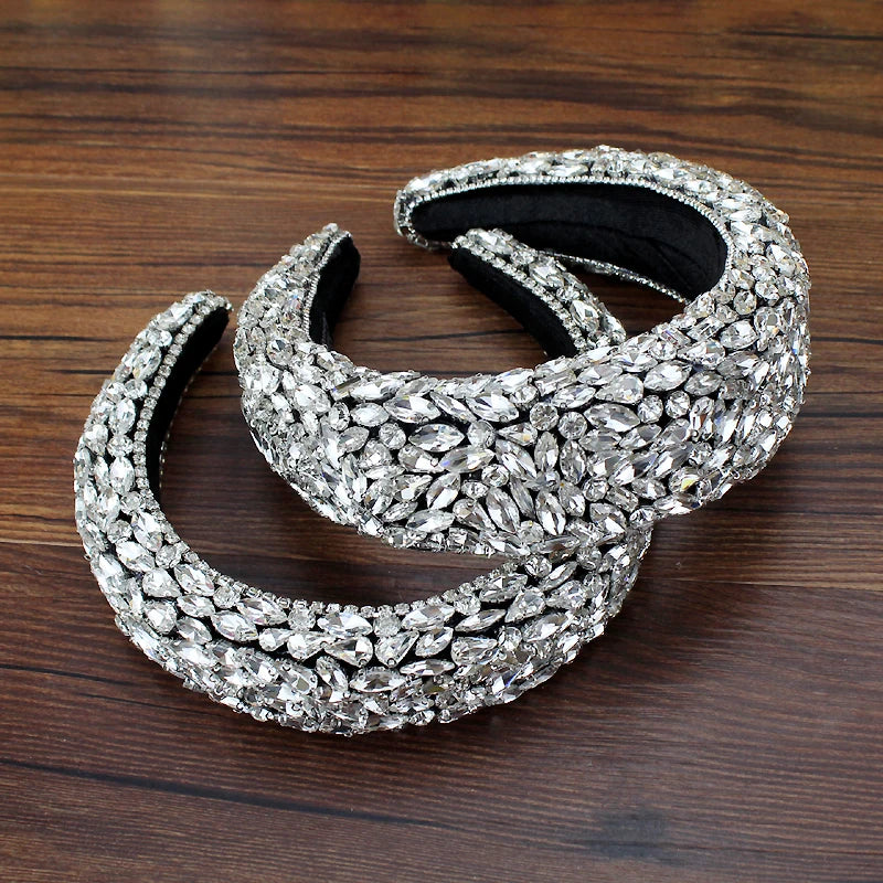 Sparkly Full Clear Crystal Gem Headbands