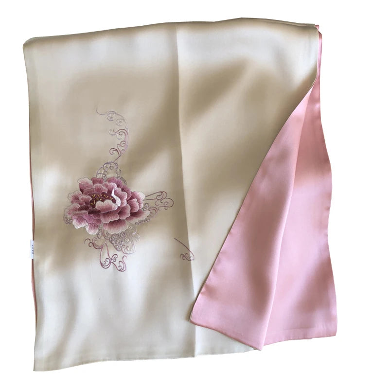 Peony 100% Silk Scarf
