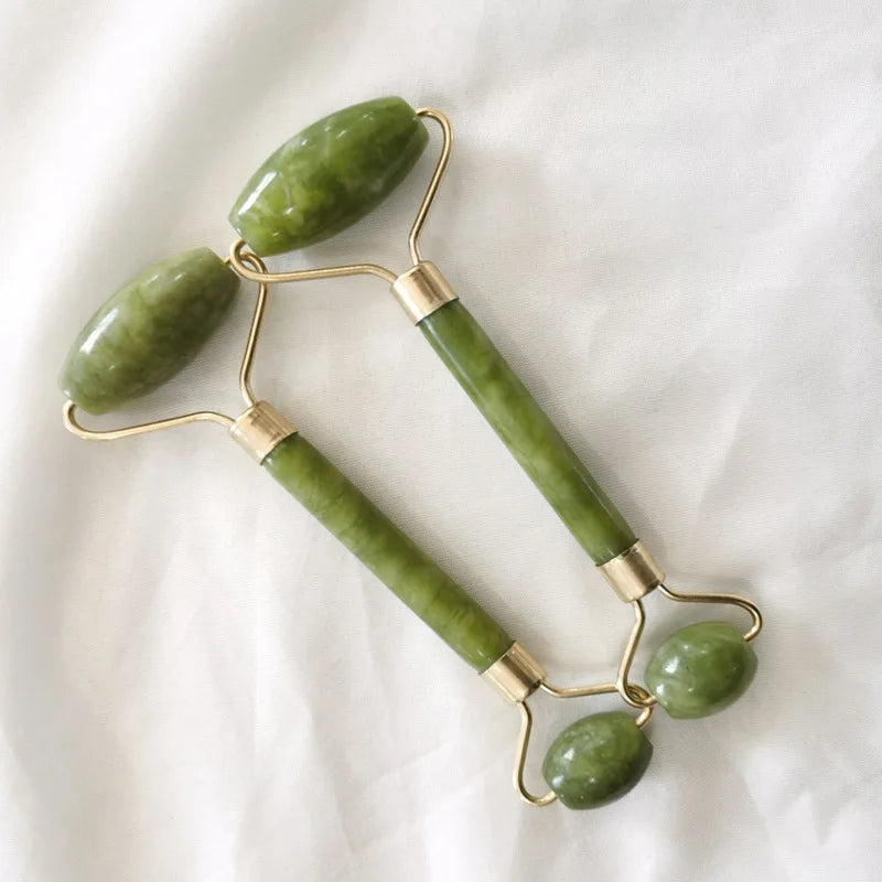 Natural Double Head Jade Facial Massage Roller