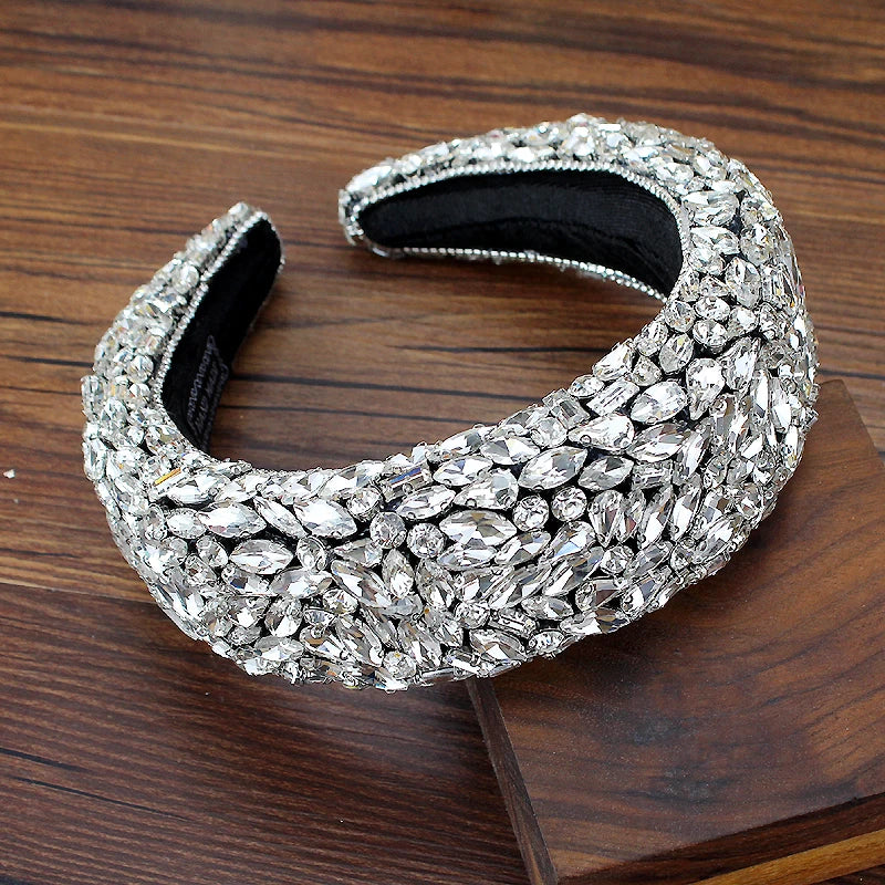 Sparkly Full Clear Crystal Gem Headbands