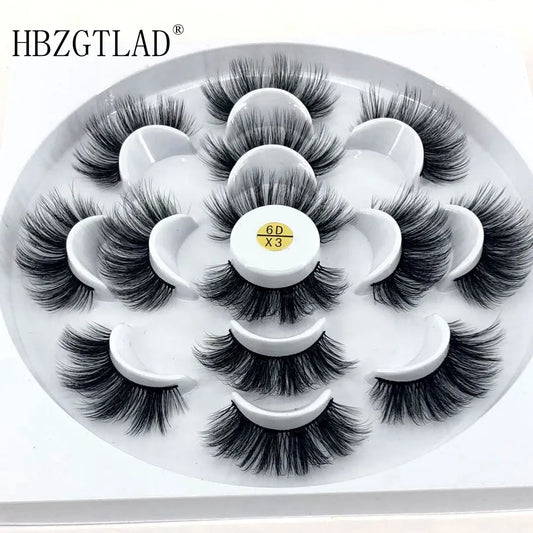 HBZGTLAD New 7 pairs natural false eyelashes