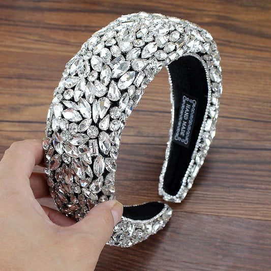 Sparkly Full Clear Crystal Gem Headbands
