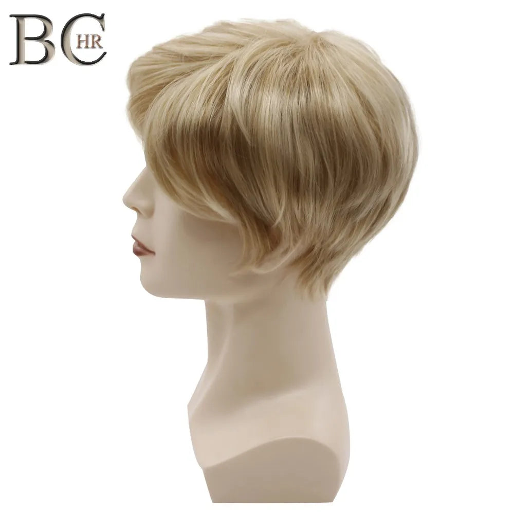 BCHR Short Mens Blonde Wigs
