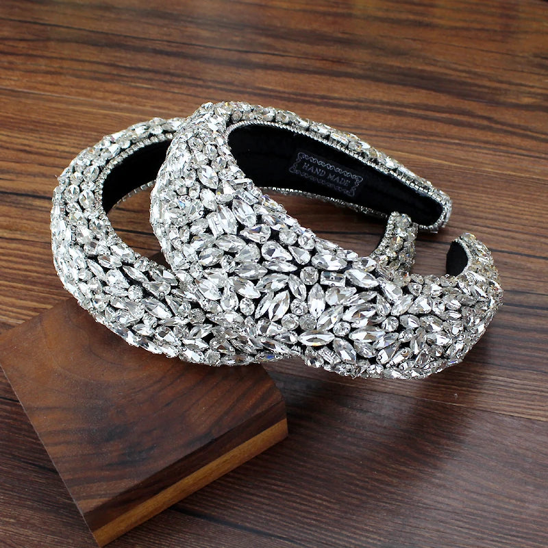 Sparkly Full Clear Crystal Gem Headbands