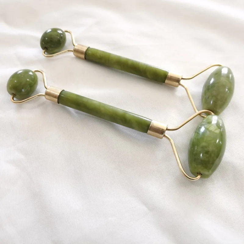 Natural Double Head Jade Facial Massage Roller