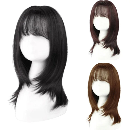 DIFEI short wigs with air bangs