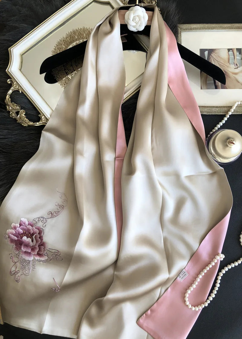 Peony 100% Silk Scarf