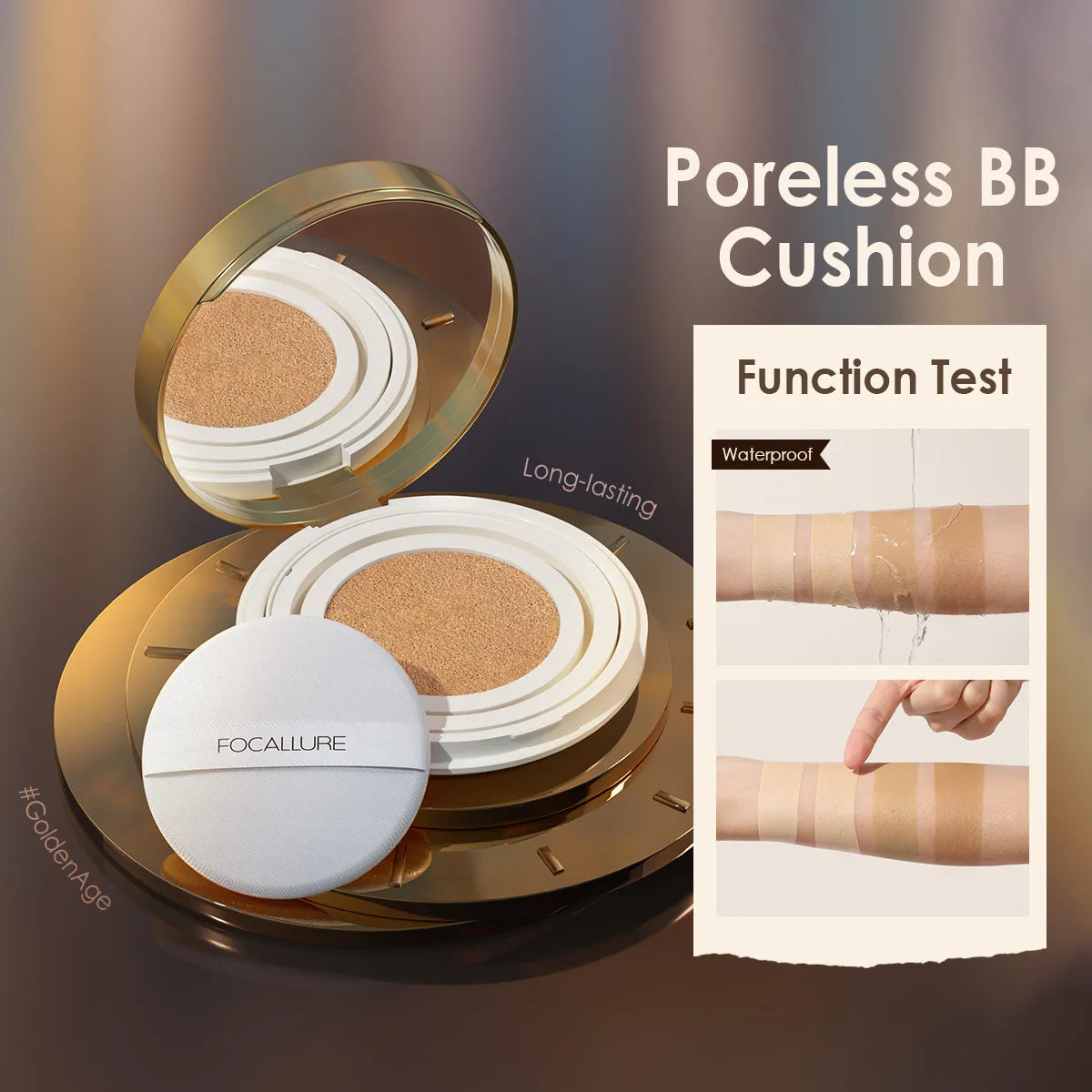 FOCALLURE Poreless BB Air Cushion Whitening Foundation
