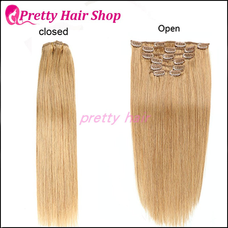 Straight Human Clip-In Hair Extension