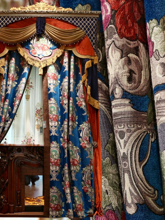 American Style Luxury Curtain Court Chenille