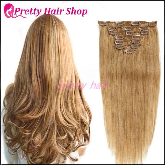 Straight Human Clip-In Hair Extension