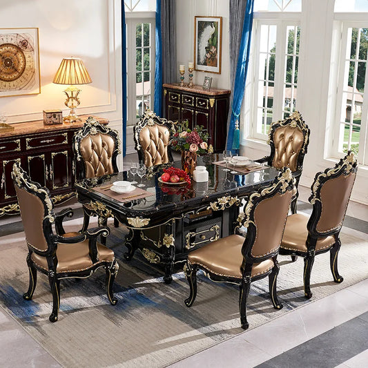 European style marble dining table