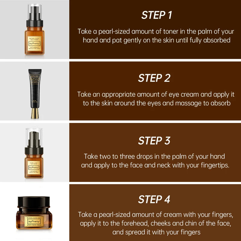 Retinol Face Wrinkle Remover Skin Care Set