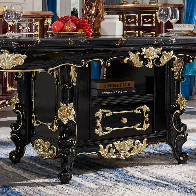 European style marble dining table